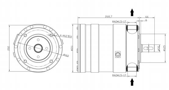 مضخة HP11-17.5 الأبعاد الخارجية